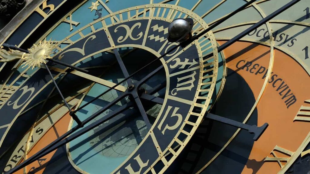 Birth chart to represent the Sun in the 9th house.