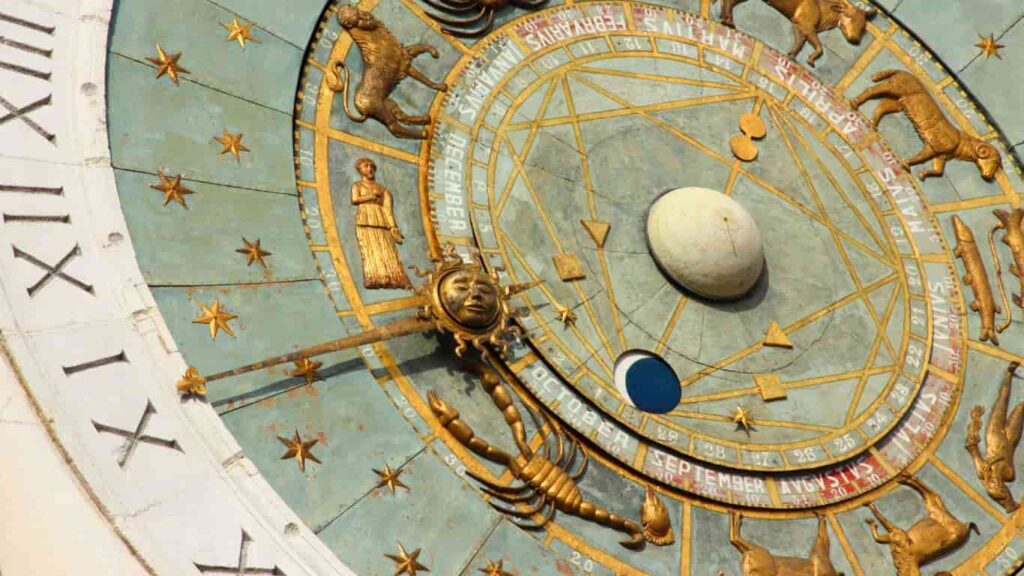 Astrological birth chart. Sun in the 2nd house.