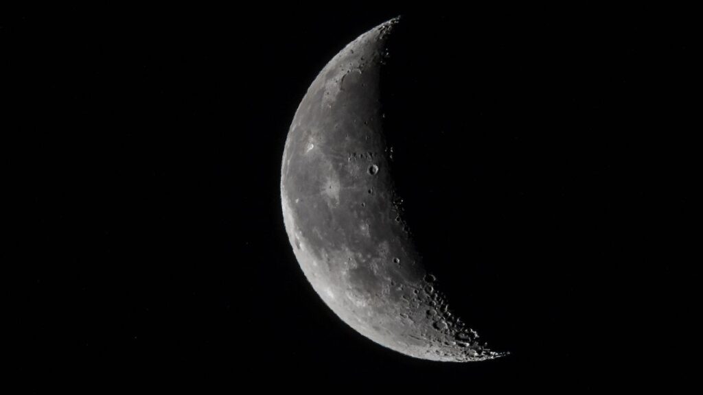 To represent Black Moon Lilith in Virgo, a dark sky with a prominent moon.