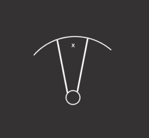 10th house astrology symbol in white on a dark background.