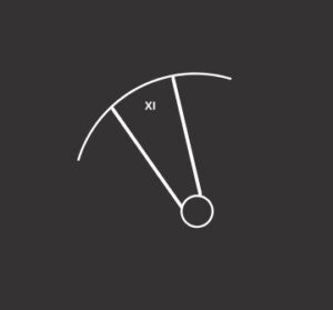 11th house astrology symbol in white on a dark background.