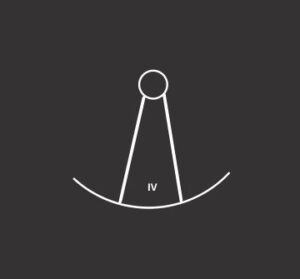 4th house astrology symbol in white on a dark background.