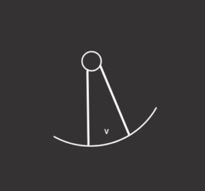 5th house astrology symbol in white on a dark background.