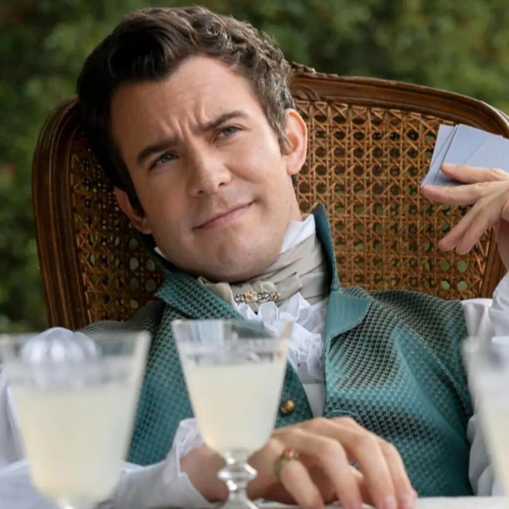 Benedict Bridgerton in Bridgerton, symbolizing the Leo zodiac archetype.