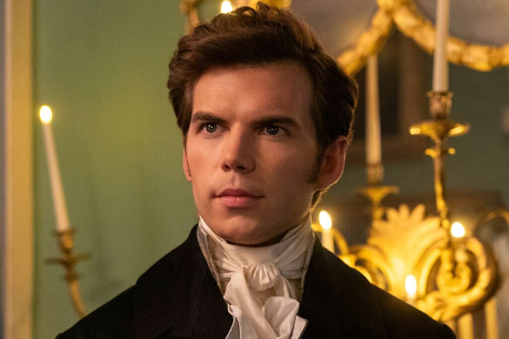 Colin Bridgerton in Bridgerton, symbolizing the Sagittarius zodiac archetype.