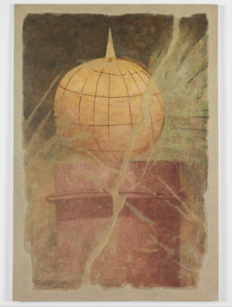 Globe wall painting.