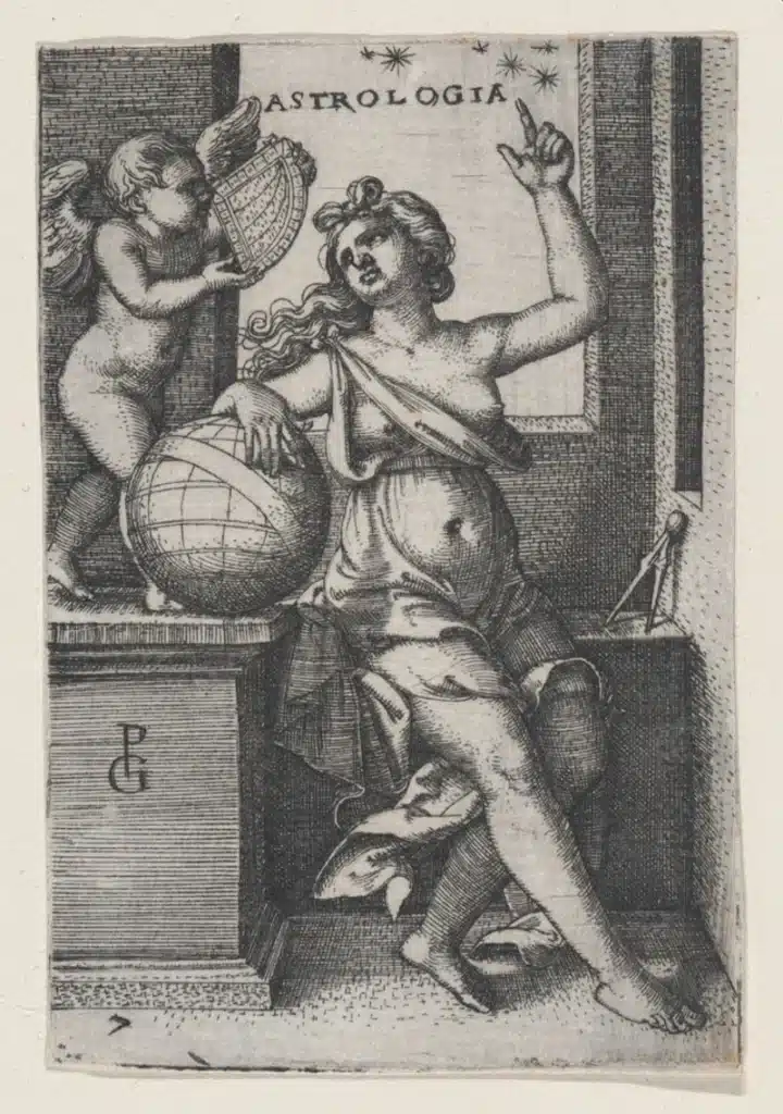 Astrology as a Liberal Art: Georg Pencz Engraving and Symbolic Representation.