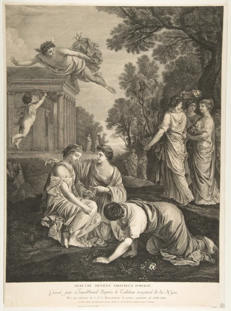 Mercury and Herse painting.