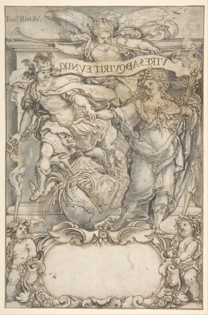 Design for a Frontispiece: Mercury and Fame