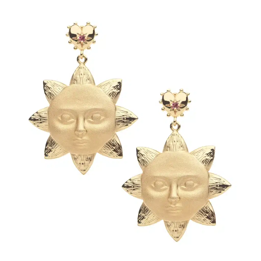 Jupiter in Leo gold sun shaped sunglasses bold radiant statement accessory celestial style