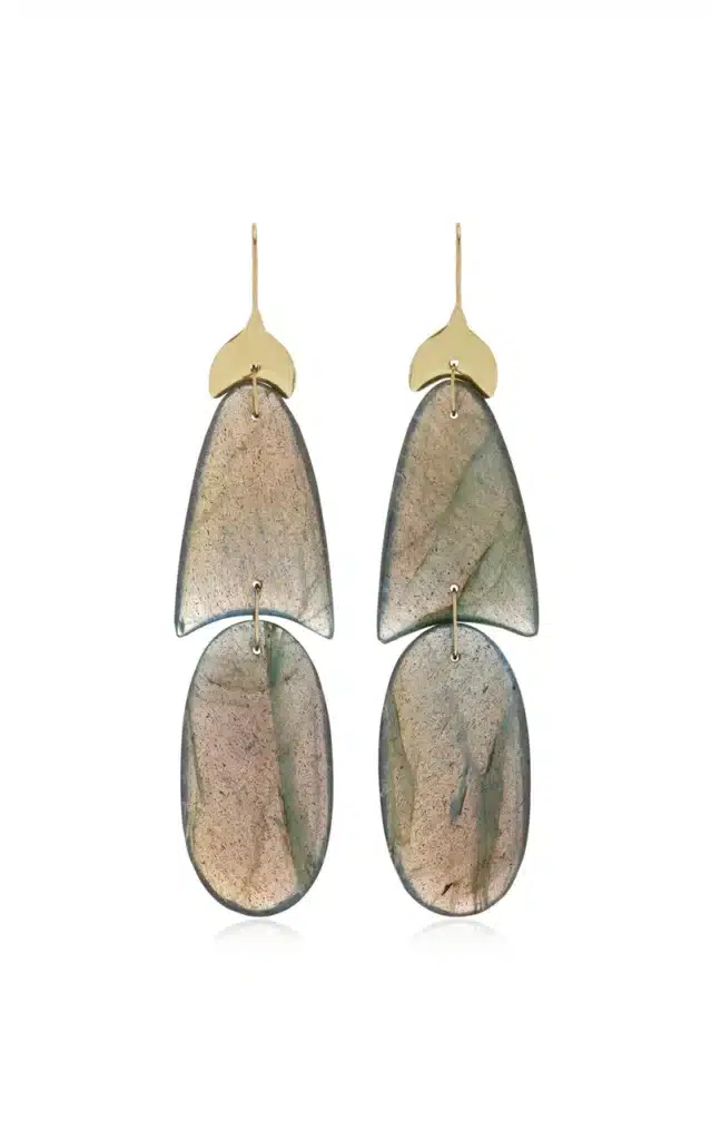 sagittarius rising light dangling earrings, flowing elegant design with luminous and free-spirited aesthetic