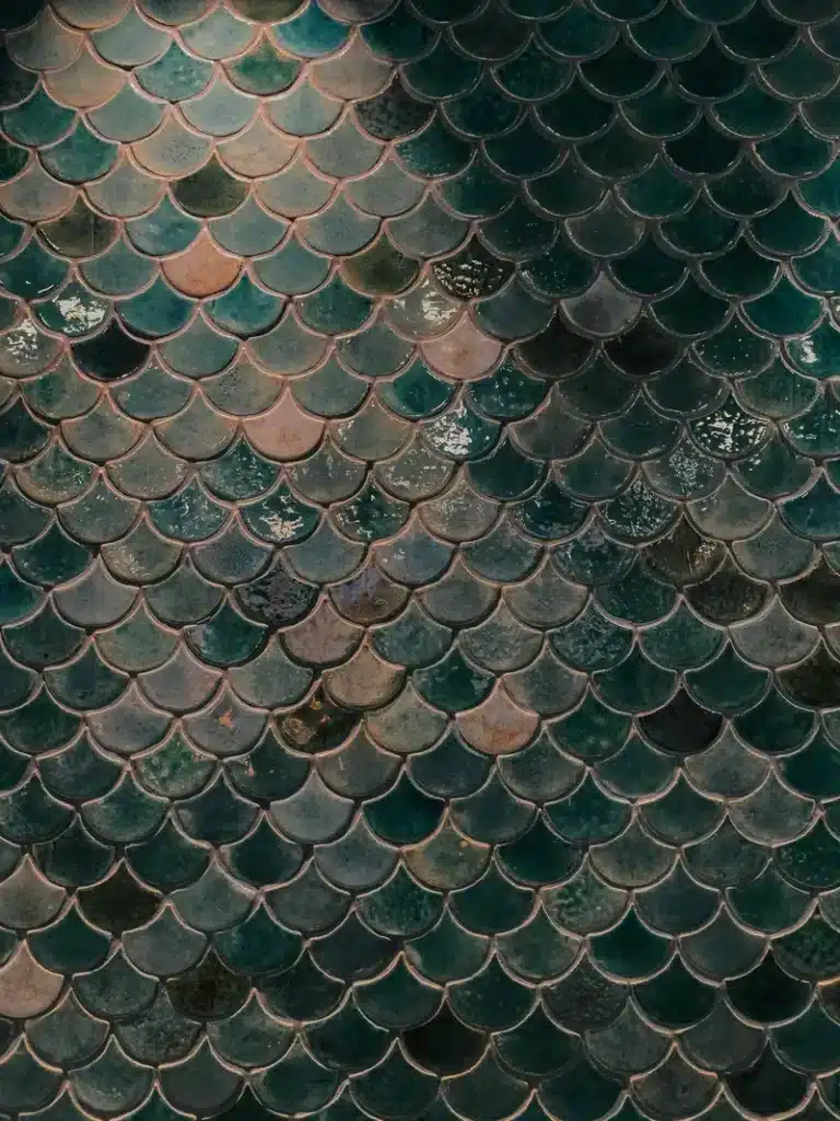 Colourful patterned tiles representing the symbolic colours of the zodiac signs.