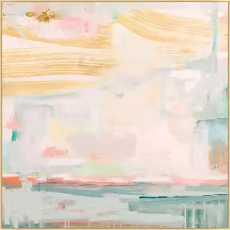 leo season edit, soft colorful abstract painting with a summer mood symbolizing creativity, warmth, joy, and the expressive energy of Leo Season