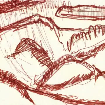 Aries New Moon abstract red painting symbolizing inner fire, movement, and the awakening of instinct and new beginnings in astrology.