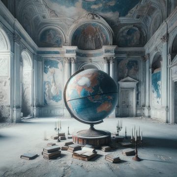 Globe and maps symbolizing the connection of Astrocartography with personal astrology and geography.
