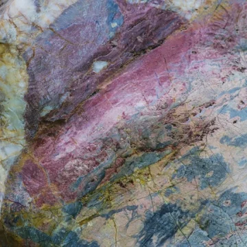 Neptune in the 10th house symbolism with layered textures and shifting colors.