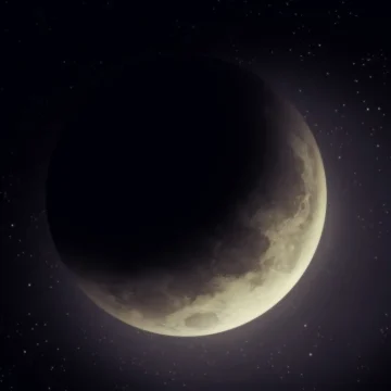 Huge Moon to represent the Moon in the 11th house in the Birth Chart.